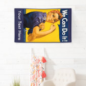 Roos de Riveter die we hier kunnen JOUW TEKSTEN Spandoek (Insitu)