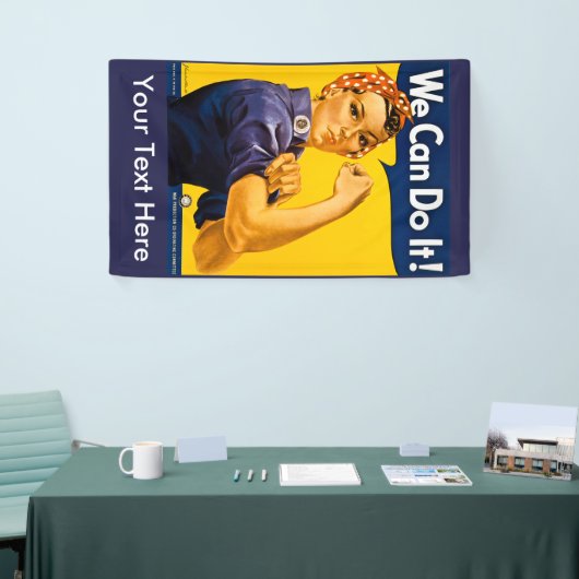 Roos de Riveter die we hier kunnen JOUW TEKSTEN Spandoek (Beurs)