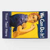 Roos de Riveter die we hier kunnen JOUW TEKSTEN Spandoek (Horizontaal)
