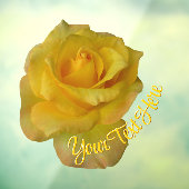 Roos Decale Gepersonaliseerde Gele Rozenwieg Raamsticker (Vel 3)