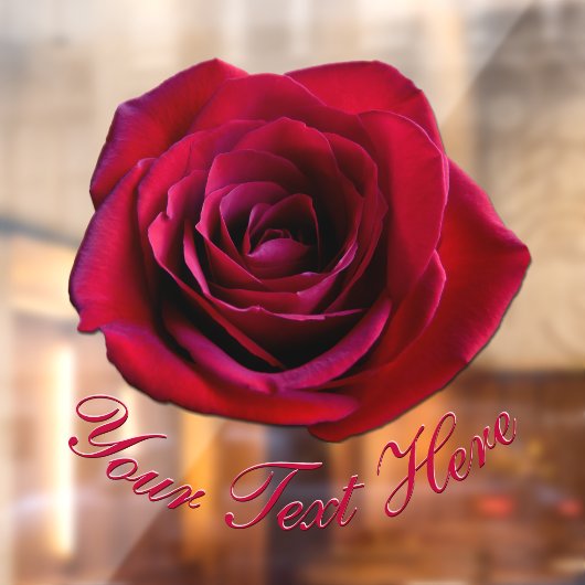 Roos Decale Gepersonaliseerde rode rode rozenwieg Raamsticker (Vel 2)