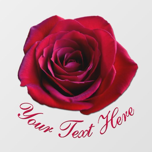 Roos Decale Gepersonaliseerde rode rode rozenwieg Raamsticker (Vel)