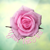 Roos Decale Gepersonaliseerde Roze Roze Roze Huid Raamsticker (Vel 3)