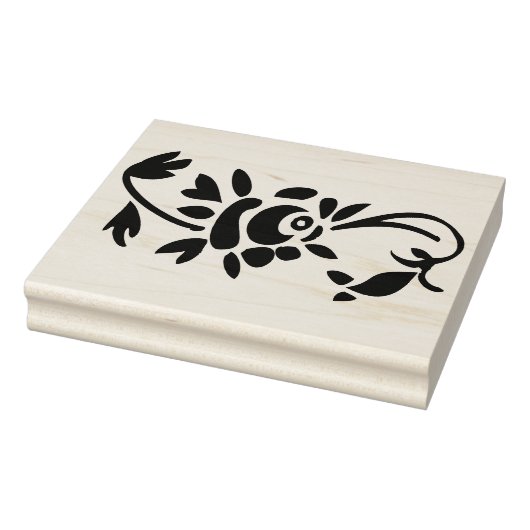 Roos Decoratie Rechterkant Rubber Art Stamp Rubberstempel (Stempel)