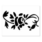 Roos Decoratie Rechterkant Rubber Art Stamp Rubberstempel (Afrduk)