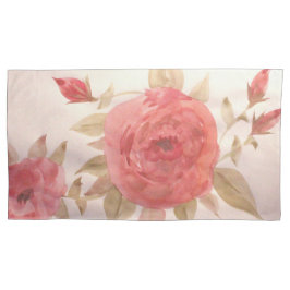 Roos delicaat kussensloop