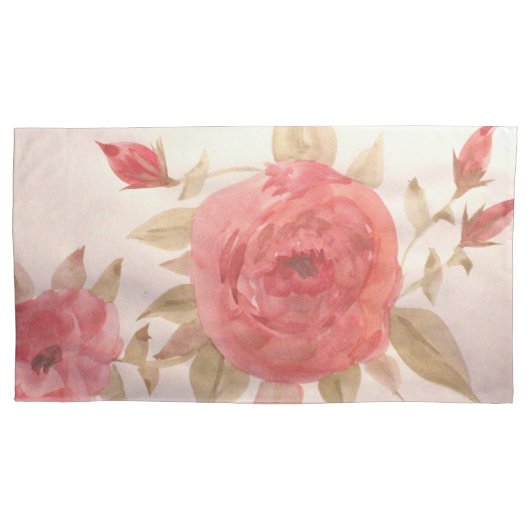 Roos delicaat kussensloop (Voorkant-Links)