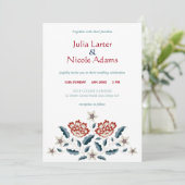  Roos Design  Classic Fusion Bruiloft Kaart (Staand voorkant)