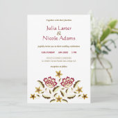 Roos Design  Classic Fusion Bruiloft Kaart (Staand voorkant)