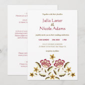 Roos Design  Classic Fusion Bruiloft Kaart (Voorkant / Achterkant)