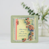 Roos Design for Vow Renewal Kaart (Staand voorkant)