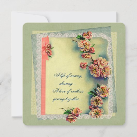 Roos Design for Vow Renewal Kaart (Voorkant)