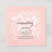 Roos Diamond Cloth Hanger Dress Boutique Square Vierkante Visitekaartje (Achterkant)