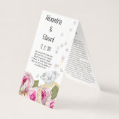 Roos Diamond Ring Verloving Wedding Kaart (Voorkant)