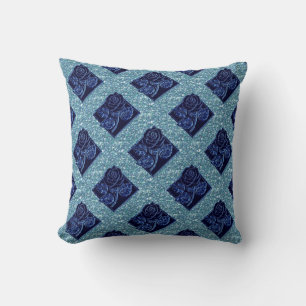 Roos Diamonds-07-Blue-Square Sierkussen