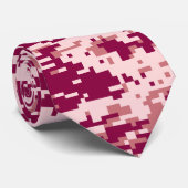 Roos Digital Camo Pattern Stropdas (Opgerold)