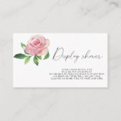 Roos - Display douche Informatiekaartje (Voorkant)