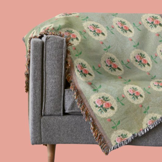  Roos Doily Green Damask Deken