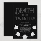 Roos Dood aan mijn Twenties 30ste Verjaardag Kaart (Voorkant / Achterkant)
