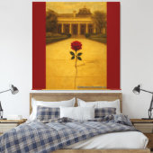 Roos door de scheur: achter de White House Canvas Afdruk (Insitu (Slaapkamer))