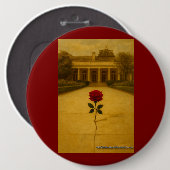 Roos door de scheur: achter de White House Ronde Button 6,0 Cm (Voorkant /achterkant)