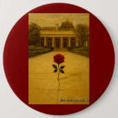 Roos door de scheur: achter de White House Ronde Button 6,0 Cm (Voorkant)