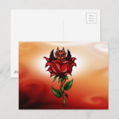 Roos Dragon Briefkaart (Voorkant / Achterkant)