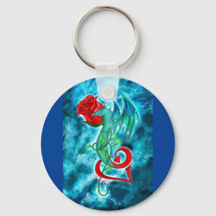 Roos Dragon Lover Sleutelhanger