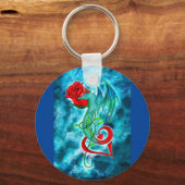 Roos Dragon Lover Sleutelhanger (Voorkant)