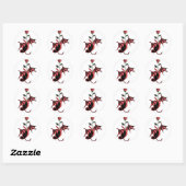 Roos Dragon Ronde Sticker (Vel)