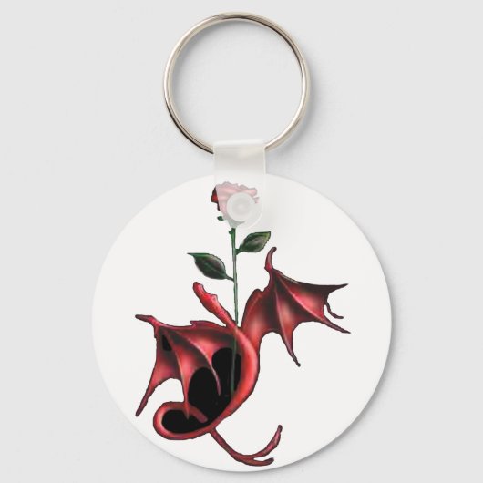 Roos Dragon Sleutelhanger (Voorkant)