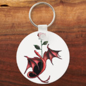 Roos Dragon Sleutelhanger (Voorkant)