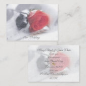 Roos Dream Wedding Uitnodiging Informatiekaartje (Voorkant / Achterkant)