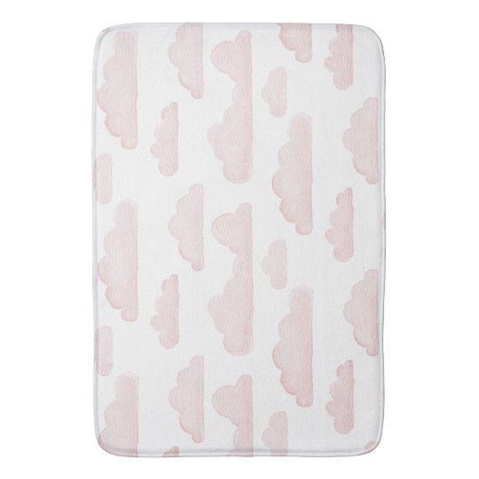 Roos Dreamtime Waterverf Clouds Badmat (Voorkant Verticaal)