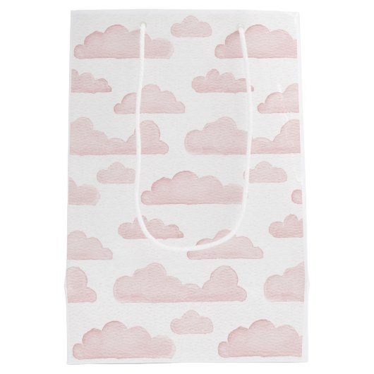 Roos Dreamtime Waterverf Clouds Gift Bag Medium Cadeauzakje (Achterkant)