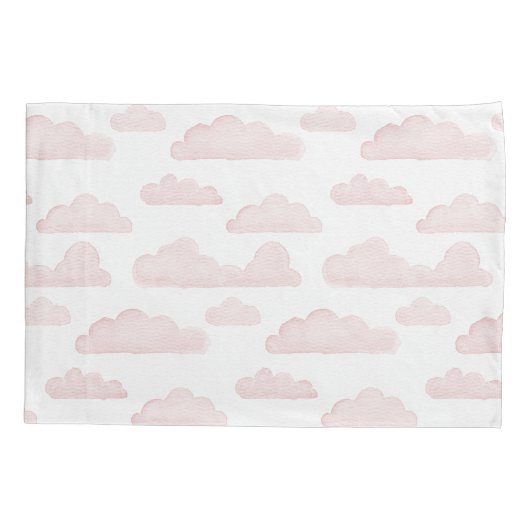 Roos Dreamtime Waterverf Clouds Kussensloop (Achterkant-Links)