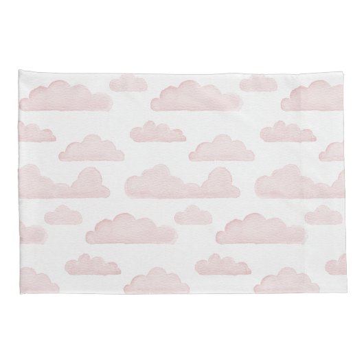 Roos Dreamtime Waterverf Clouds Kussensloop (Achterkant-Rechts)