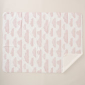 Roos Dreamtime Waterverf Clouds Sherpa Blanket Sherpa Deken (Voorkant (horizontaal))