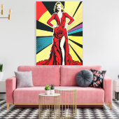 Roos Dress Diva Canvas Afdruk (Insitu (Woonkamer))