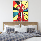 Roos Dress Diva Canvas Afdruk (Insitu (Slaapkamer))