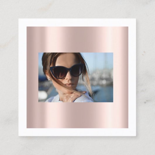 Roos Dress Logo voor bruiloft Afsprakenkaartje (Achterkant)