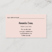 Roos drijft de Beauty Studio Wellness Botox spuit Afsprakenkaartje (Achterkant)