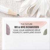 Roos, druif & salie Bruiloft retour adreslabels Etiket (Insitu)