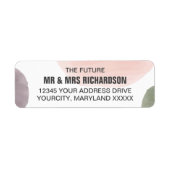 Roos, druif & salie Bruiloft retour adreslabels Etiket (Voorkant)