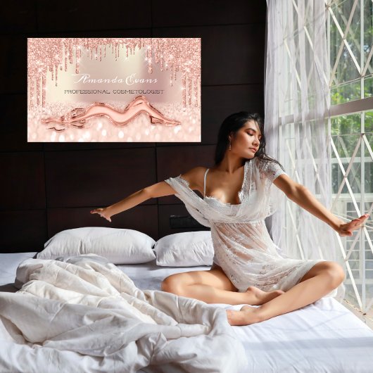 Roos druist Glitter Body Massage Care GR CODE SPA Afsprakenkaartje