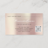 Roos druist Glitter Body Massage Care GR CODE SPA Afsprakenkaartje (Achterkant)