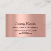 Roos druist tegen artiest Wax Makeup body Cosmetic Visitekaartje (Achterkant)
