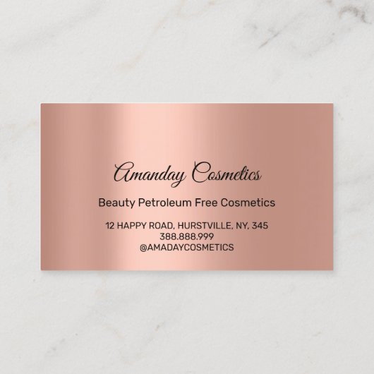 Roos druist tegen artiest Wax Makeup body Cosmetic Visitekaartje (Achterkant)