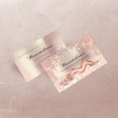 Roos druppels Glitter Body Massage Care QRCODE Log Afsprakenkaartje