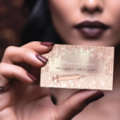 Roos druppels Glitter injectiespuit Botox SPA Afsprakenkaartje